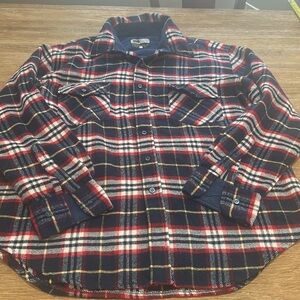 Men's VIP XL flannel - blue red white vintage